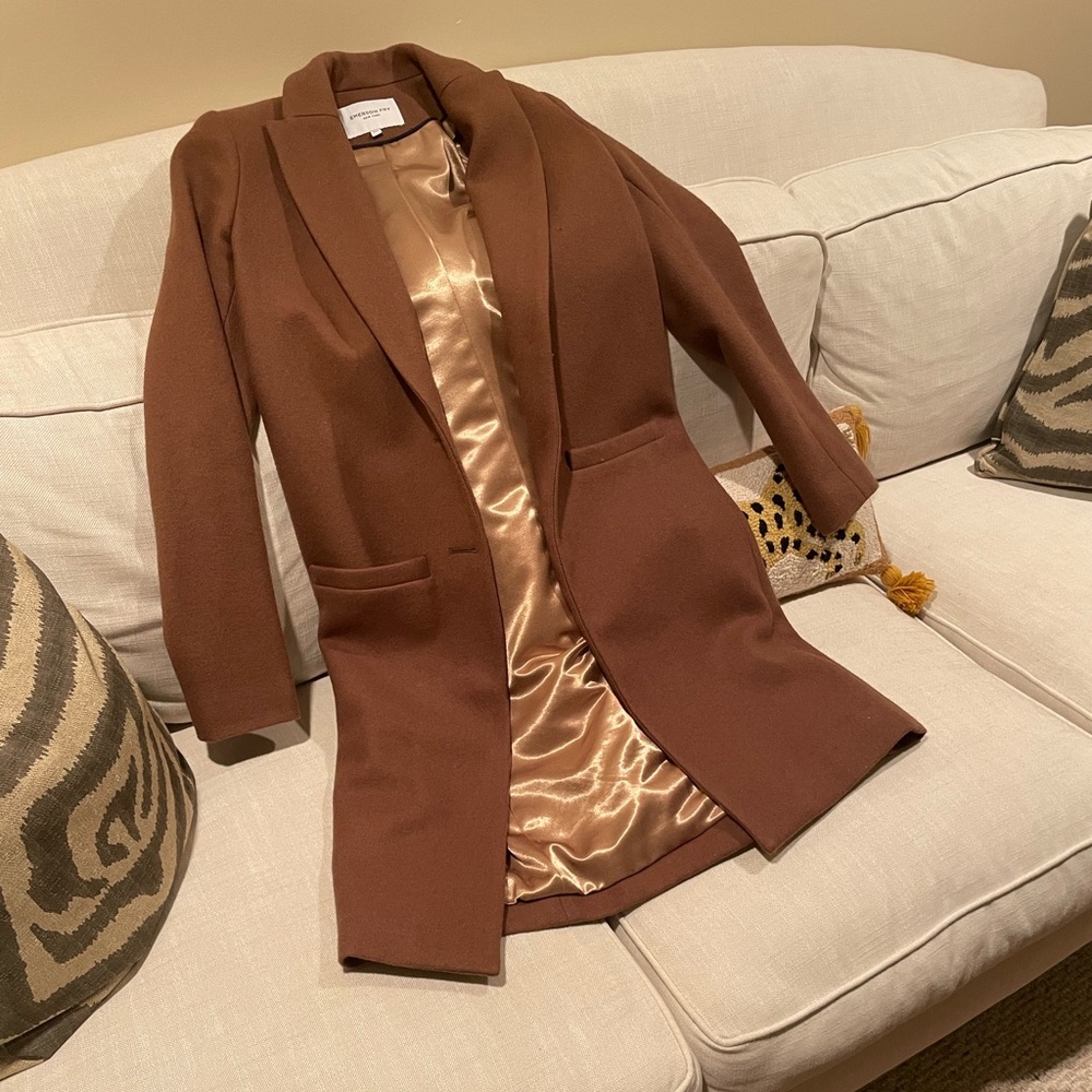Emerson Fry tailored camel coat